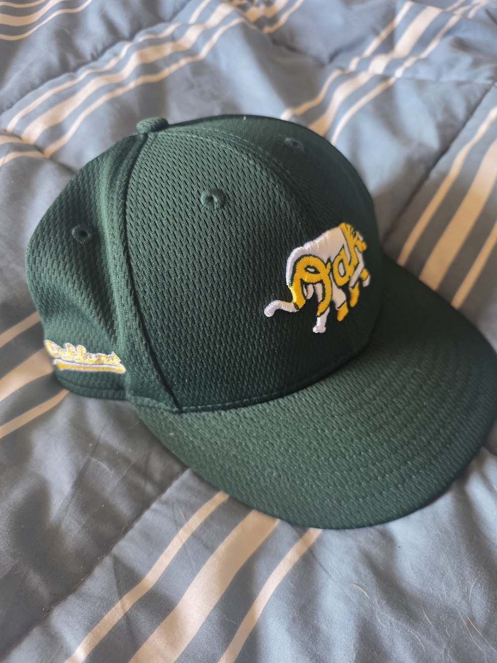 New Era 59FIFTY Oakland Athletics Elephant Hat 7 1/8 Fitted Green MLB Cap Rare